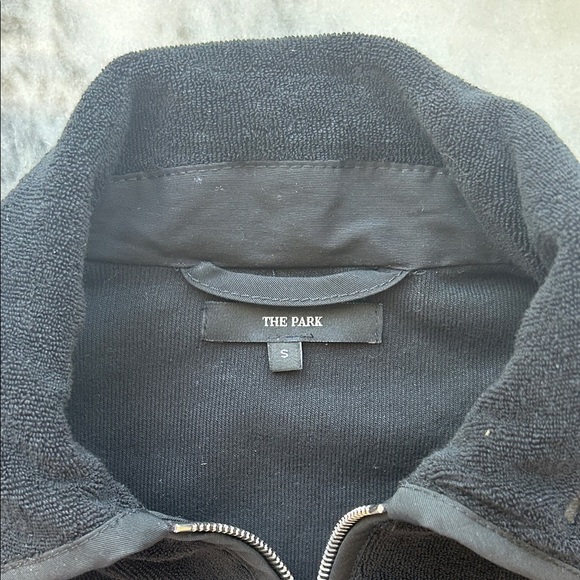 THE PARK Black Terry Cloth Cropped Jacket | S - Picture 4 of 6